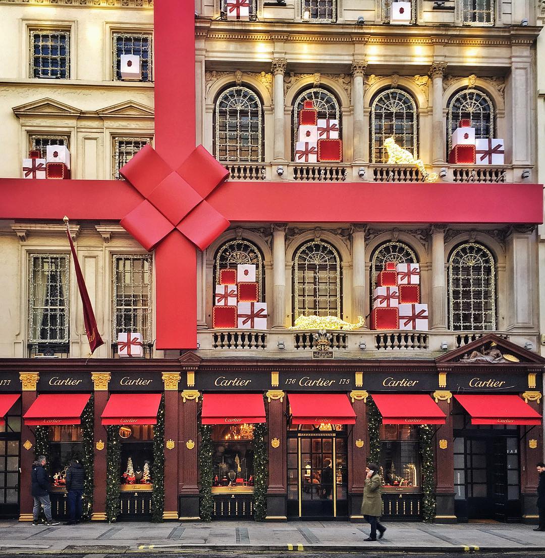 Natale a Londra: la vetrina di Cartier