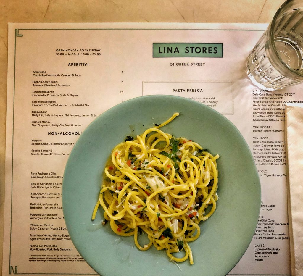 Lina stores restaurant per la cucina italiana a Londra