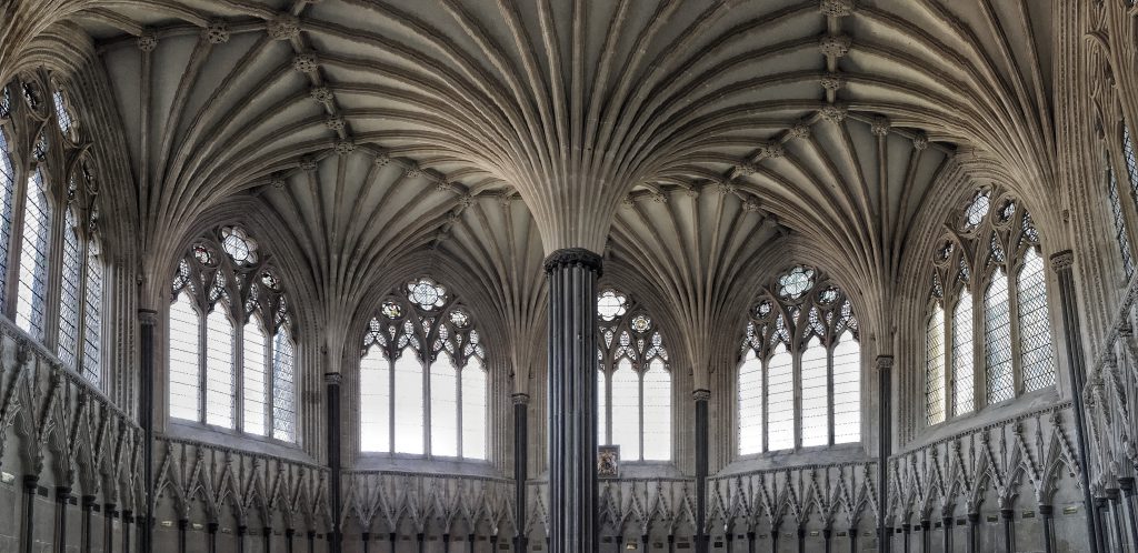 la sala capitolare della Cattedrale di Wells