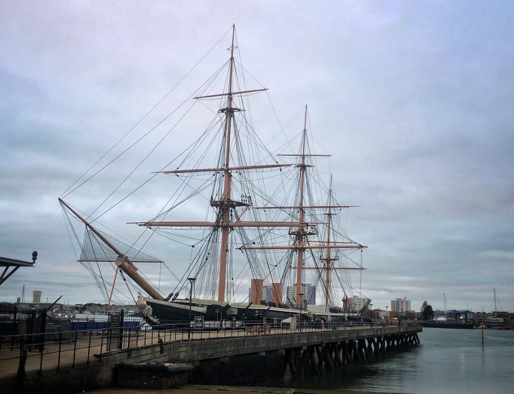 HMS Warrior 1860 è una delle maggiori attrazioni del Portsmouth Historic Dockyard